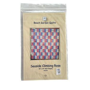 Beach Garden Quilts Seaside Climbing Rose Quilt Pattern - 50x54 Wall Hanging